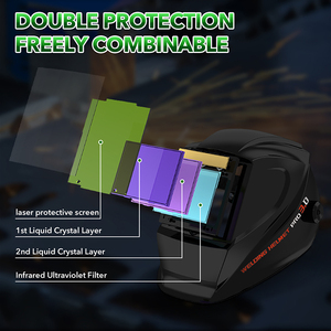 Máscara <span class=keywords><strong>de</strong></span> Protección Automática para Máquinas <span class=keywords><strong>de</strong></span> Soldadura Láser YAG, Semiconductores y <span class=keywords><strong>de</strong></span> Fibra, Cascos <span class=keywords><strong>de</strong></span> Oscurecimiento Automático Optimizados OD8+ - Product Image 3