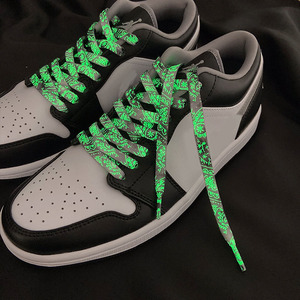 ขายส่งรองเท้าที่มีสีสันตกแต่งส่องสว่างหลากสีเงาเชือกผูกรองเท้า Bootlace ไล่โทนสี <span class=keywords><strong>Sfumato</strong></span> รูปแบบเชือกผูกรองเท้าส่องสว่าง - Product Image 4