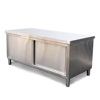 Table de travail robuste en acier inoxydable 304, finition polie, étagère réglable, table de préparation commerciale, épaisseur 0,6 mm, approuvée par la NSF