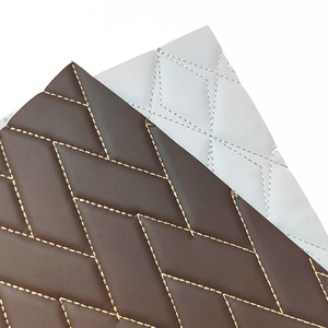 कढ़ाई चमड़े के अनुकूलित कार फर्श चटाई <span class=keywords><strong>quilted</strong></span> pvc सिंथेटिक चमड़े रोल सामग्री - Product Image 5