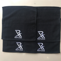 Serviette de Maquillage Noire en Coton Réutilisable Brodée pour la Maison, le Spa et le Salon (Vente en Gros)
