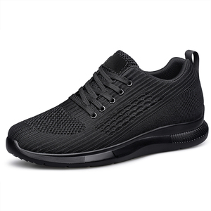 Chaussures de sport pour hommes, augmentant la taille, de haute qualité, légères, respirantes, en tissu tissé, baskets décontractées avec semelle intérieure en PU - Product Image 6