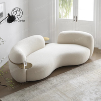 Madam center Nordic Modern Circular Arc gebogenes Sofa garnitur aus Samt für Hotel Club Wohnzimmer Empfang Holz material