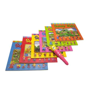 Soleggiata bambini 6-in-1 giocattolo educativo audiolibro e penna di lettura per i bambini di apprendimento inglese a batteria fatta di plastica - Product Image 1