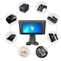Pos 15.6 pouces + 9.7 double écran tactile capacitif écran tpv pos imprimante toutes les fenêtres caissier