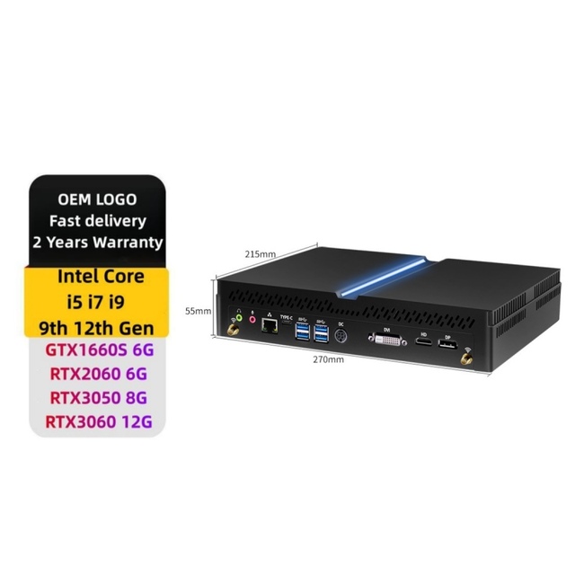 Minisforum Newest Intel Core I5 I7 I9 9th 12th GenProcessor CPU Wi-Fi DDR4 Wins11 Barebone Desktop Mini Brand PC for Gaming