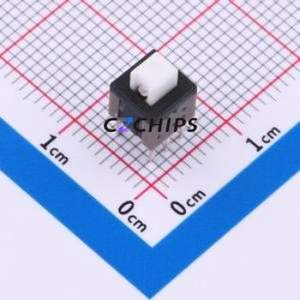 K8-5851E-N1 Push Button Switch Through hole Component (THT) Switch No Lock Rectangle Button Through Hole 100mA - Product Image 1