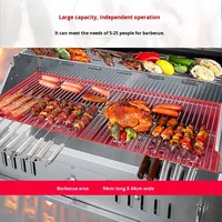 Barbecue de style moderne de construction américaine pour une grande maison, une cour, un barbecue à charbon de bois pour le jardin extérieur avec un usage intensif