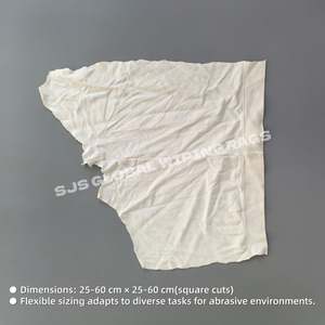 Trapos de Algodón para Taller, Trapos de Felpa Blancos Reciclados, 100% Algodón, Trapos Industriales, 5 kg - Product Image 3