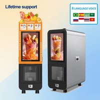 Máquina Expendedora de Smoothies Automática con Pantalla Táctil de 15.6 Pulgadas, de Acero Inoxidable Velloc, con Enfriamiento y Esterilización Electrolítica, Control Remoto