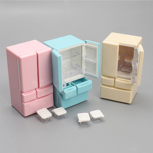 Nuevo Mini Refrigerador de Doble Puerta para Muebles en <span class=keywords><strong>Miniatura</strong></span> 2026, Escala 1:12, Juguete de Escena de Cocina para Casa de Muñecas - Product Image 1