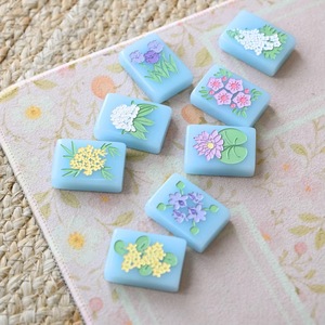 Tuiles de Mahjong de Luxe Style Lac du Sud, en Acrylique Mono-couche, Jeu Familial, Illustration Personnalisée, 160 Tuiles de Mahjong - Product Image 4