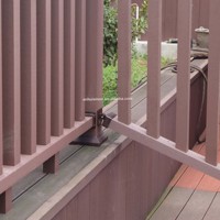 Système de garde-corps en composite bois-plastique (WPC) pour balcon, clôture de prévention des incendies, terrasse et escalier, installation extérieure facile