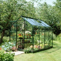 Serre extérieure avec cadre en métal aluminium pour jardin, mini serre victorienne commerciale en verre utilisée pour la vente