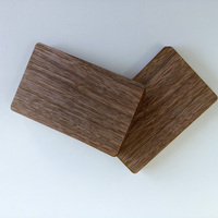 Nouveaux produits Cartes de visite numériques vierges en bois NFC 213/216 RFID Noyer noir Bricolage Artisanat Gravure au laser Nouveaux matériaux