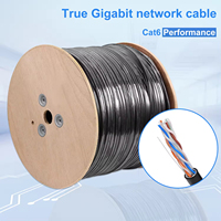 Cable de Red Ethernet Cat6 UTP para Exteriores de 305 Metros, Precio de Fábrica, Cable de Red de PVC de 23AWG para Ethernet