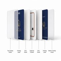 Carte NFC imprimable, carte PVC blanche vierge de 0,76 mm, carte intelligente pour imprimante de cartes d'identité, impression jet d'encre et laser, vente en gros