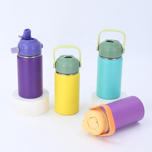 Bouteille isotherme sous vide pour enfants en acier inoxydable 12oz 14oz 16oz avec <span class=keywords><strong>bouchon</strong></span> à paille, garde au froid et au chaud pendant 12h - Product Image 4