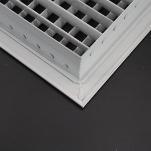 Griglia e registri lineari a doppia deflessione in alluminio bianco per aria condizionata a soffitto della camera d'albergo - Product Image 5