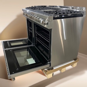 Cuisinière à gaz 7 brûleurs de 48 pouces avec four, en acier inoxydable, autoportante - Product Image 3