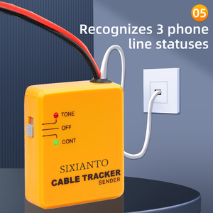 เครื่องทดสอบเครือข่าย SIXIANTO เครื่องติดตามสายโทรศัพท์แบบพกพา เครื่องตรวจจับสายโทรศัพท์ RJ11 ชุดเครื่องมือทดสอบสายไฟ เครื่องรับสัญญาณเสียง - Product Image 6