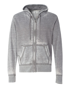 Winter Sunfaded Black Color <b>Zip</b> Luxury 100% Cotton French Terry Thickened Plain Oversized Hoodie Casual Streetwear Daily Comfort - Product Image 1