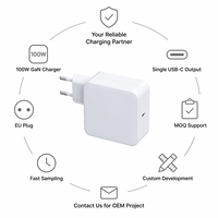 Pengisi Daya GaN 140W Tipe C Tunggal, Dilengkapi Kabel Tipe-C, Pengisi Daya Cepat PD untuk Samsung, Xiaomi, Macbook Pro Tablet Produk Terlaris