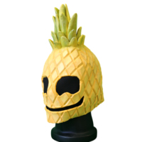 Nouveauté Ananas Homme Fruit Masque Drôle Halloween Costume Party Latex Masque Jaune