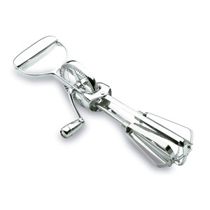 Frusta manuale in acciaio inossidabile con manovella per cucinare e preparare dolci - Product Image 1