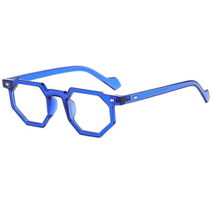 Occhiali da viaggio per ciclismo all'aperto poligonali Unisex da uomo e da donna alla moda <span class=keywords><strong>con</strong></span> rivetto <span class=keywords><strong>blu</strong></span> - Product Image 3
