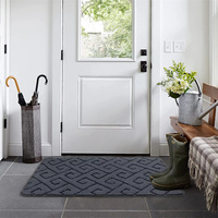 Tapis d'entrée lavable antidérapant tapis de porte de trappeur de saleté absorbant profil bas tapis de sol intérieur pour l'entrée