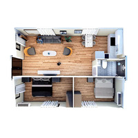 Maison conteneur préfabriquée de luxe moderne, sécurisée, portable, extensible, 20FT 40FT, 2, 3 ou 4 chambres