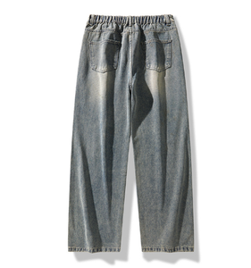 Pantalones Largos Casuales de Hombre, Estilo Retro, con Agujeros, de Pierna Ancha, Corte Recto y Holgado, para un Look Desenfadado y Atractivo - Product Image 2