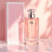 Botol Parfum Kaca Mini Mewah Isi Ulang 30ml 50ml 100ml Warna-warni dengan Tutup Mahkota, Cetak Sablon, dan Stempel Emas