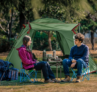 Tente abri double couche quatre saisons pour 3-4 personnes, en tissu Oxford, légère et portable, idéale pour la randonnée en plein air, le camping en famille