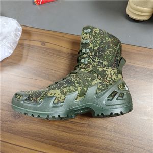 Bottes tactiques montantes en cuir de vachette suédé vert personnalisées TSB21 - Product Image 5