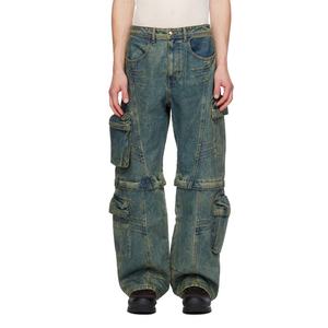 กางเกงยีนส์คลาสสิกแบบถอดได้สำหรับทุกเพศ - กางเกงเดนิมวินเทจแบบซักล่วงหน้าพร้อมเอวปรับได้ - Product Image 2