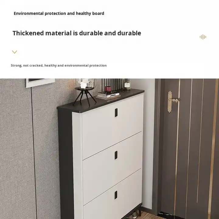 Italian Wooden Flip-down Shoe Rack Ultra-thin 24mm Thickness 3-tier ...