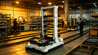 Robot autonome de manutention de colis, ramasseur de bacs AGV haute efficacité pour la logistique d'entrepôt intelligent