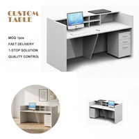Meubles en bois de qualité supérieure pour bureaux commerciaux, bureau de direction moderne et minimaliste, comptoir de réception pour salon de beauté et spa
