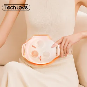 Tech Love Precio de fábrica Vibración Reductor de grasa Piedra Calentado Cinturón de masaje abdominal Amasado eléctrico Vientre Cintura Cinturón adelgazante