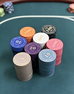 Jetons de poker en céramique écologiques de qualité <span class=keywords><strong>casino</strong></span>, 50 mm, 16,2 g, avec logo personnalisé, <span class=keywords><strong>roulette</strong></span> intégrée, jeton de jeu et plateau de haute qualité - Product Image 3