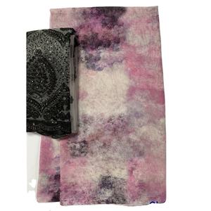 Lisami rts 5 + 2yards fleur élégant somali dirac garbasar fransawei voile SUDANESE TOOB voile coton imprime tissu - Product Image 1