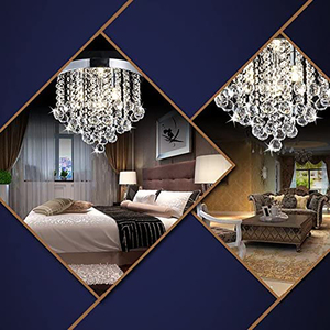 Modern Luxury Crystal <b>Ball</b> Chandelier 11.8 Inch Diameter Recessed Mount <b>LED</b> Ceiling Lamp Touch Control Other IP Rating 6000K - Product Image 4