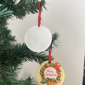 Mdfsub thăng hoa <span class=keywords><strong>Acrylic</strong></span> Vòng Tròn Mặt dây chuyền trống bóng trắng Vòng <span class=keywords><strong>Acrylic</strong></span> thăng hoa Đồ trang trí cho cây giáng sinh trang trí - Product Image 6