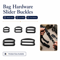 Sangle d'épaule réglable en métal noir mat robuste avec boucle à trois glissières et petite sangle porte-clés pour appareil photo et bagages