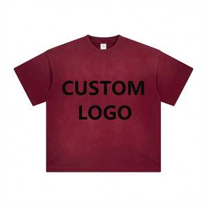 T-shirt personnalisé avec logo vintage, effet délavé, DTG DTF, pour homme, t-shirt oversize en coton lourd, 100% coton pour homme - Product Image 1