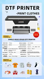 Kinh doanh nhỏ màu hồng haolic A3 Máy tính để bàn dtf Máy in đơn xp600 với BỘT LẮC máy cho Bông Áo thun in logo nhãn - Product Image 5