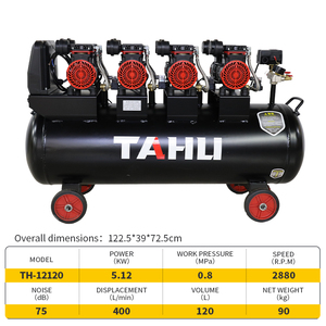 Motor de Bomba Tahu Industrial Silencioso sin Aceite, Refrigeración por Aire, Portátil, 2880 RPM, 5.12kW, TH-12120, 220v, 120L, 400L/min, 75dB - Product Image 2