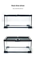 Terrarium pour reptiles, boîte de reproduction en verre ultra-transparent, adapté aux crabes ermites, aux geckos, aux lézards, aux serpents, aux tortues